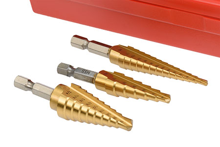 TiN COATED STEP DRILL SET (3 PCS) (WT0191-9980)